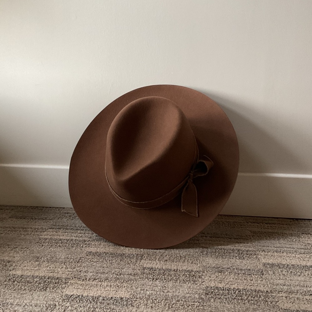Olive&Pique - Brown Women's Wide Brim Fedora Hat